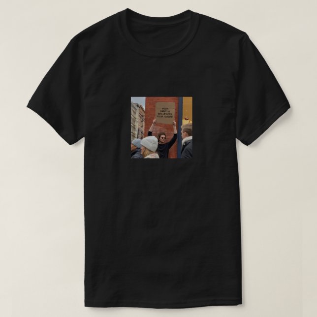 Camiseta Pierre Bourdieu Habitus (cara com sinal) Meme Cla (Frente do Design)