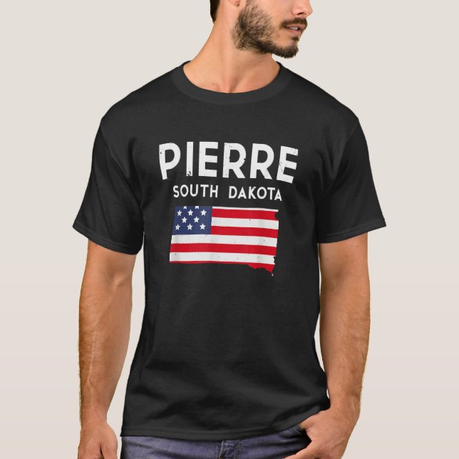 Camiseta Pierre South Dakota USA State America Travel South (Frente)