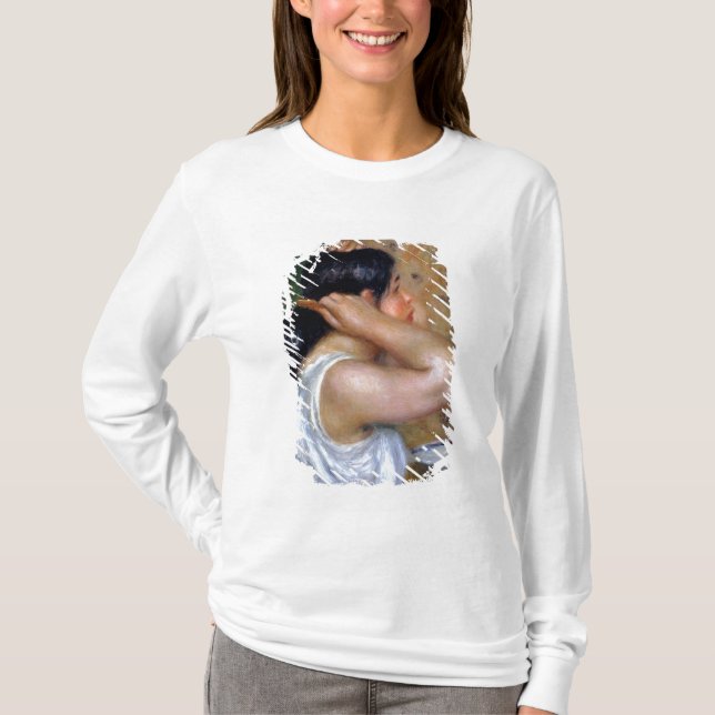 Camiseta Pierre uma menina de Renoir | que penteia seu (Frente)