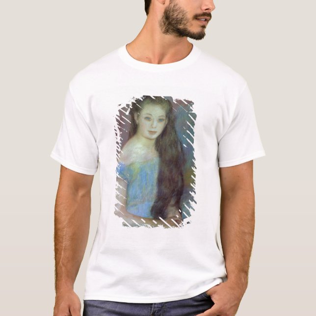 Camiseta Pierre uma rapariga de Renoir | com olhos azuis (Frente)