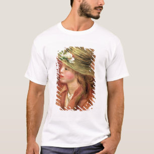 Camiseta Pierre uma rapariga de Renoir em um chapéu de