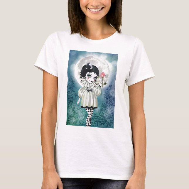 Camiseta Pierrette sob a lua gelada (Frente)