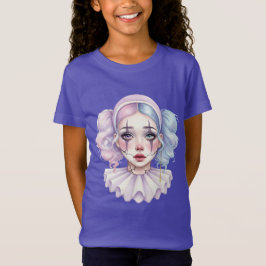 Camiseta Pierrot com um Rosto Porcelana