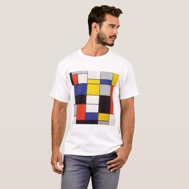 Camiseta PIET MONDRIAAN - Compositon A 1923 (Frente Completa)