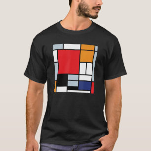 Camiseta Piet Mondrian - Composição com Plano Vermelho Gran
