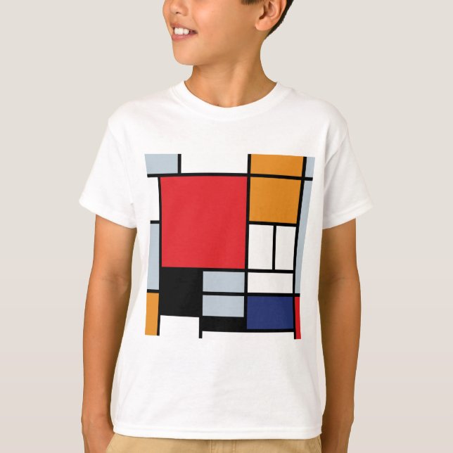 Camiseta Piet Mondrian - Composição com Plano Vermelho Gran (Frente)
