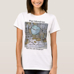 Camiseta Piet Mondrian Pintando a Vida Estática com Gingerp