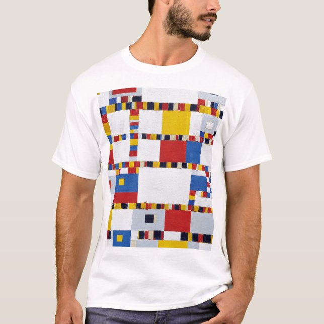 Camiseta piet mondrian , victory.boogie-woogie (Frente)