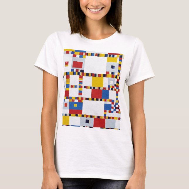 Camiseta piet mondrian , victory.boogie-woogie (Frente)