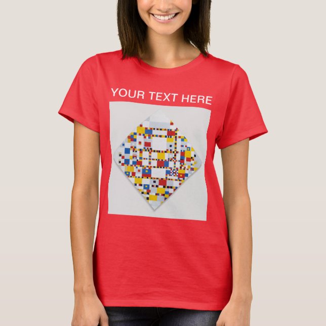 Camiseta Piet Mondrian Victory Boogie Woogie Red T-Shirt (Frente)