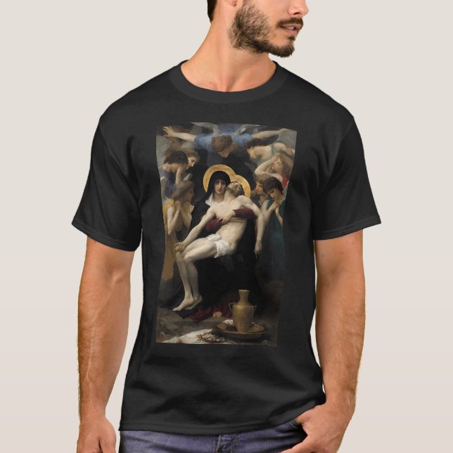 Camiseta Pieta Por William Bouguereau (Frente)