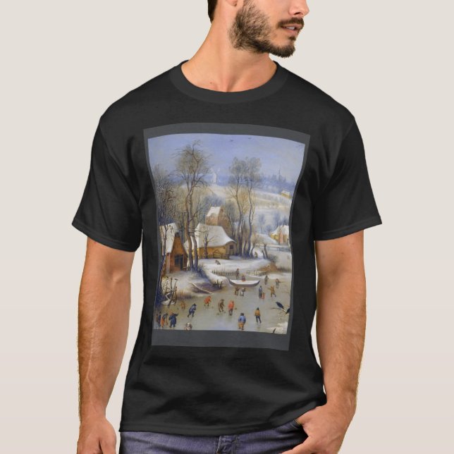 Camiseta Pieter Bruegel A Paisagem de inverno Mais Velho co (Frente)