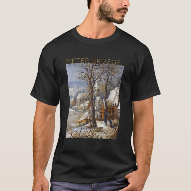 Camiseta Pieter Bruegel O Mais Velho - Paisagem De Inverno  (Frente)
