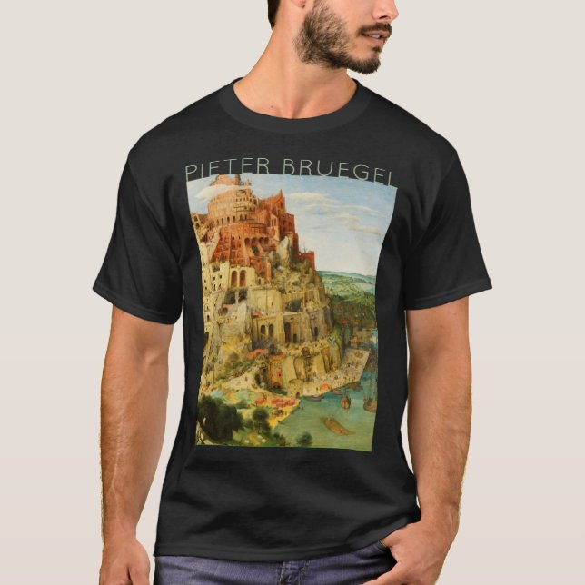 Camiseta Pieter Bruegel O Velho Torre Excelente de Babel (Frente)