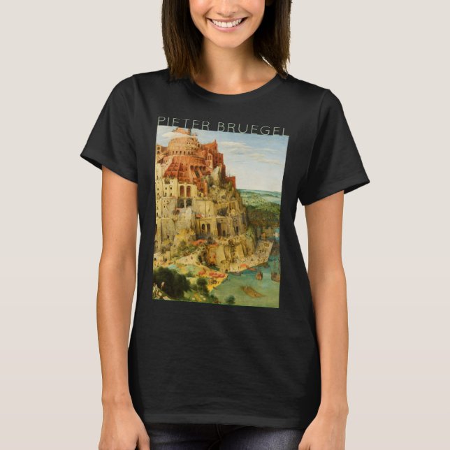 Camiseta Pieter Bruegel O Velho Torre Excelente de Babel (Frente)