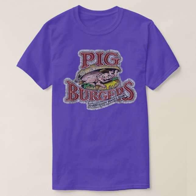 Camiseta Pig Burgers (Better Off Dead)  (Frente do Design)