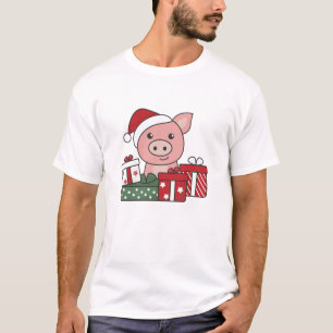 Camiseta Pig Christmas Gift Winter Animals Pigs