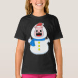 Camiseta Pig Christmas Snowman<br><div class="desc">Este design é o presente perfeito para um aniversário,  Natal e outras celebrações. É adequado para mulheres,  homens e crianças.</div>