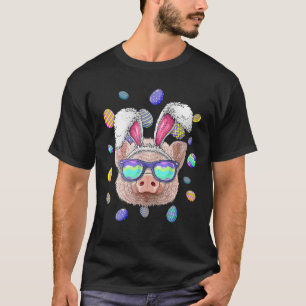 Camiseta Pig Coelhinho de Páscoa Oculta Farmação Engraç