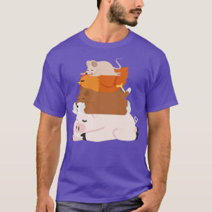 Camiseta Pig Dog Galinha Pilha De Rato Engraçada