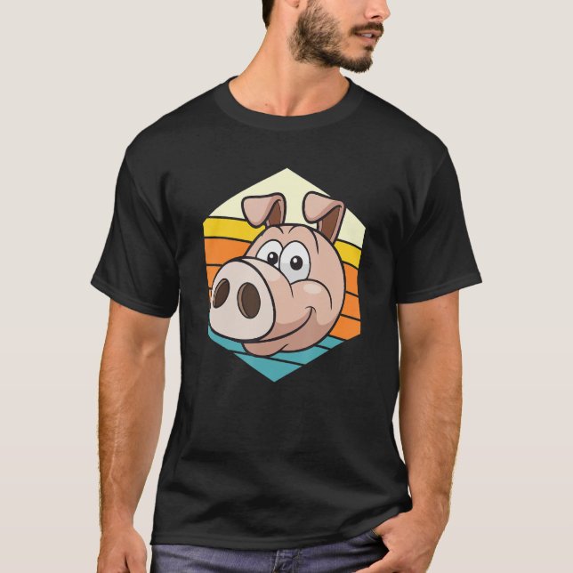 Camiseta Pig Face, Animal Lover For Men Women, Farming Farm (Frente)