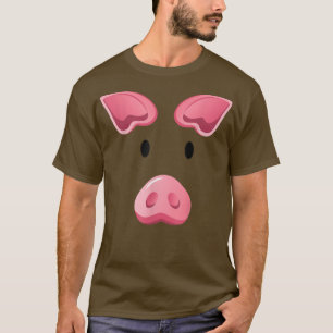 Camiseta Pig Face Dia de as Bruxas engraçado Fazenda Animal