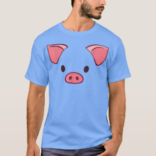 Camiseta Pig Face Halloween Costume Engraçado Porco Nojento