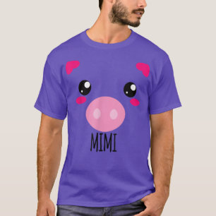 Camiseta Pig Face Kawaii Halloween Costume Para Mimi Funny 