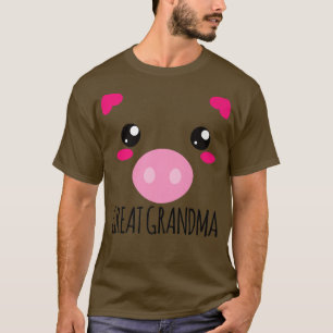 Camiseta Pig Face Kawaii Halloween Figurume Para Avô Excele