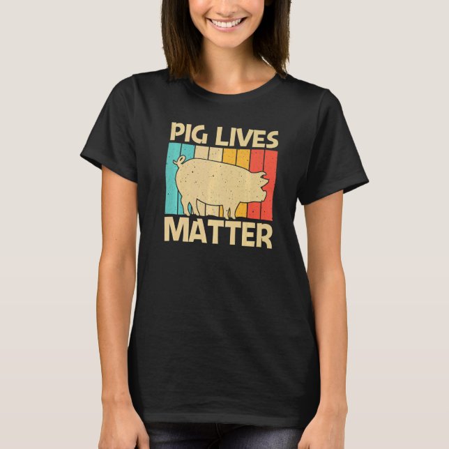 Camiseta Pig For Men Women Bacon Animal  Swine Farmer Pigs (Frente)