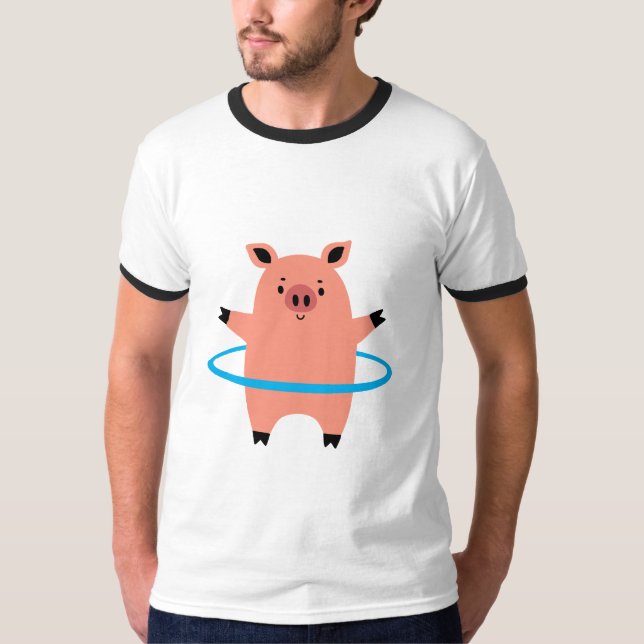 Camiseta Pig Hula Hoop (Frente)