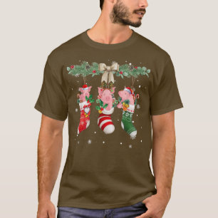 Camiseta Pig In Christmas Socks - Pig Loves Xmas 