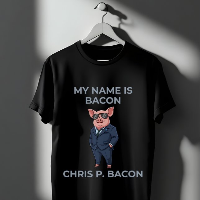 Camiseta  Pig in Suit Sunglasses Funny Pun  (Criador carregado)