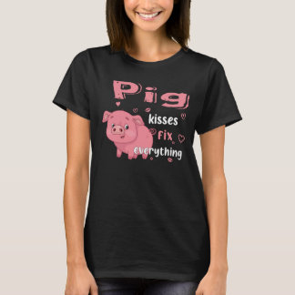 Camiseta Pig Kisses Corrija Tudo
