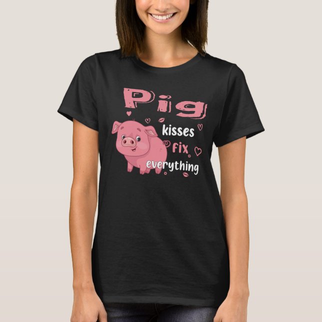 Camiseta Pig Kisses Corrija Tudo (Frente)