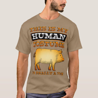 Camiseta Pig Lover Gift Este É O Meu Figurino Humano.