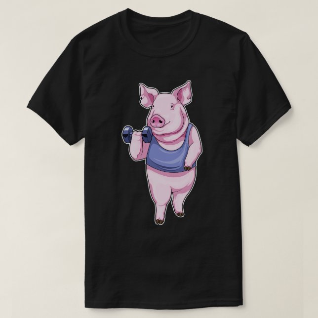 Camiseta Pig Malhação Dumbbell (Frente do Design)