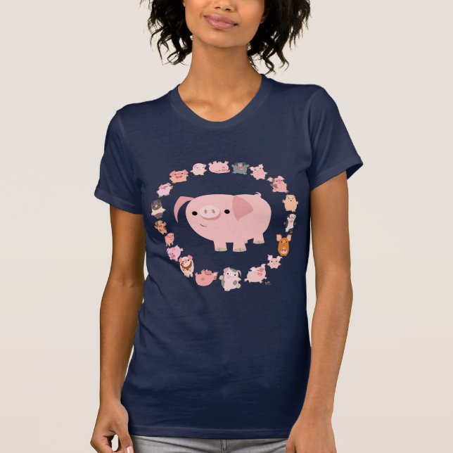 Camiseta Pig Mandala Lady T-Shirt (Frente)