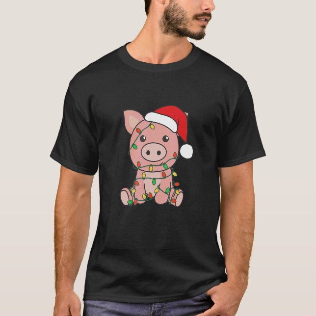 Camiseta Pig Merry Christmas Winter Pigs Christmas 1 (Frente)