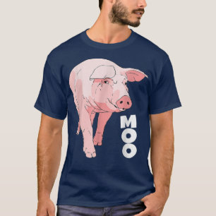 Camiseta Pig Moo Funny Cow 4589