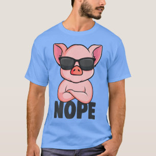 Camiseta Pig Nope Swine Raparigas Prêmio 4592