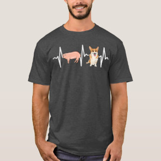 Camiseta Pig Pembroke Welsh Corgi Heartbeat Dog Lover