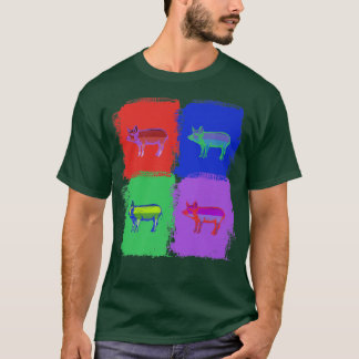Camiseta pig pigs Pop art Premium