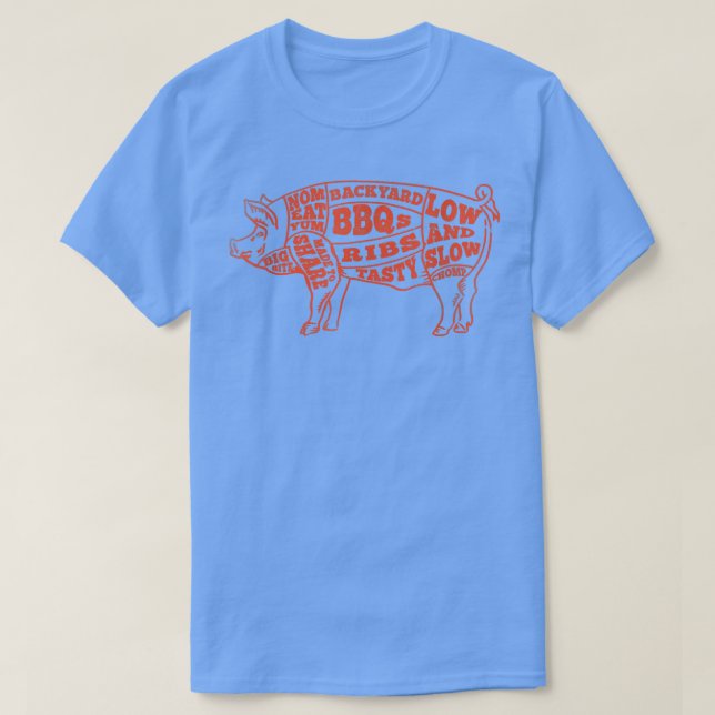 Camiseta Pig, Pork, Meat & Food Lover Art For Grill & BBQ F (Frente do Design)