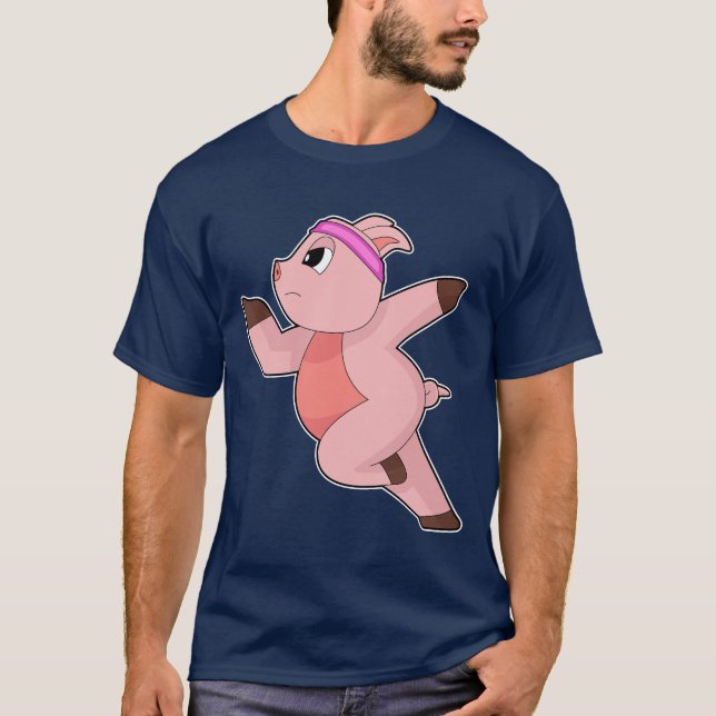 Camiseta Pig Runner Running Sports (Frente)