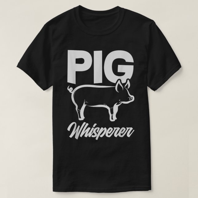 Camiseta Pig Whisperer Funny Pig Lover 4924  (Frente do Design)