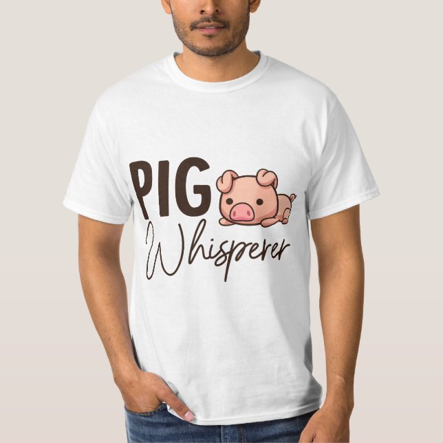 Camiseta Pig Whisperer Gift For Pig Lover  (Frente)