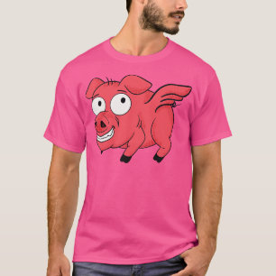 Camiseta Pig Wings Retro Ton Funny Flying Piglet CHURRASCO