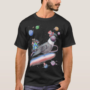 Camiseta Pigeon 4 de julho Partido do Espaço Americano de B