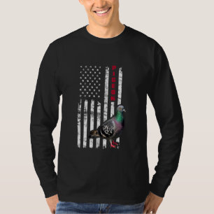 Camiseta Pigeon American Flag Dove Bird Gift T-Shirt EUA
